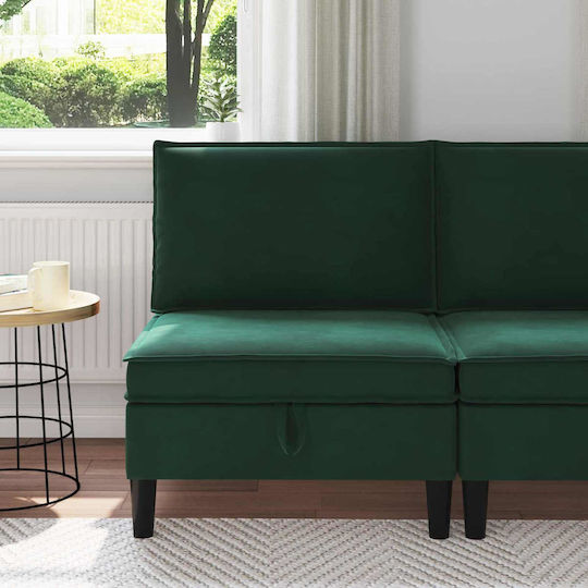 Velvet Armchair Dark Green 70x70x82cm
