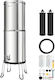Vevor Gravity Feed Water Filter System 12.3l 304 Stainless Steel Countertop Water Filtration System Reduces Lead Up To 99% Chlorine 2 Carbon Filters 2 Defluorination Filters Spout Base