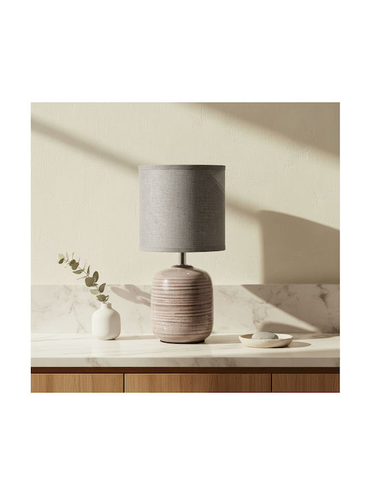 Lampa Tischlampen Mit Grau Farbigen Hut Und Basis