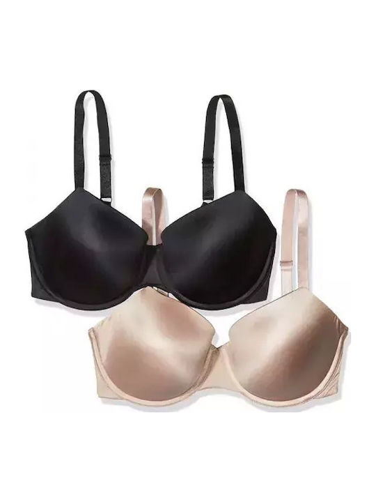 Set Sutien Femei Be Yourself Az13749-2689784 2 Bucăți Negru Bej 90g