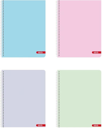Tettris Spiral Notebook Ruled A4 60 Sheets 2 Subjects Colours