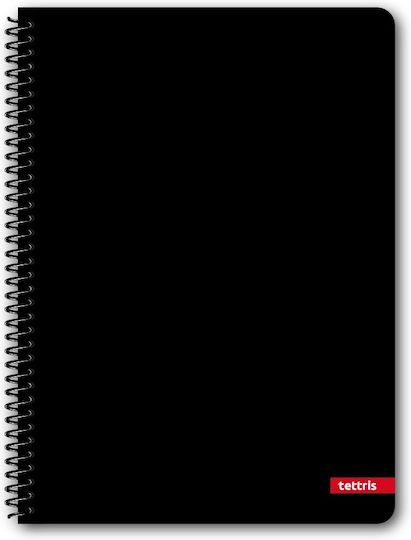 Tettris Spiral Notebook Ruled B5 60 Sheets 2 Subjects