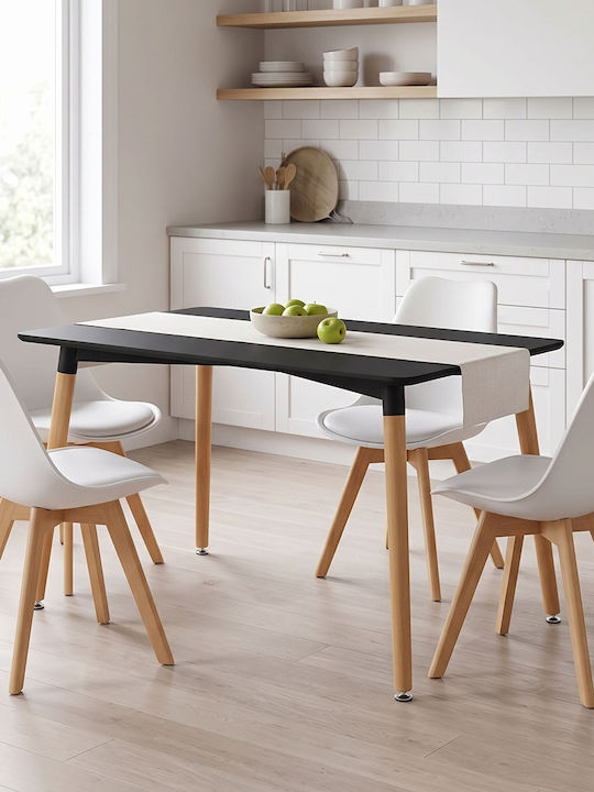 Kitchen Table Gaston with 4 Chairs 120x80cm