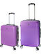 Seagull Hard Purple Travel Suitcases Set of 2 Pieces
