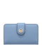 Michael Michael Leather Women's Card Wallet Light Blue