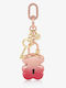 Metal Bear Lock Keychain Pink-multi Pink Red