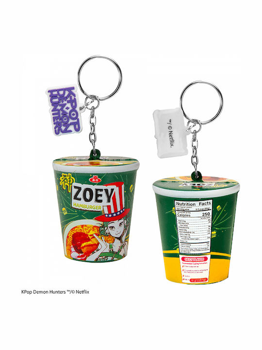 Squishy Keychain K-pop Demon Hunters Noodle Cup Zoey Hamburger