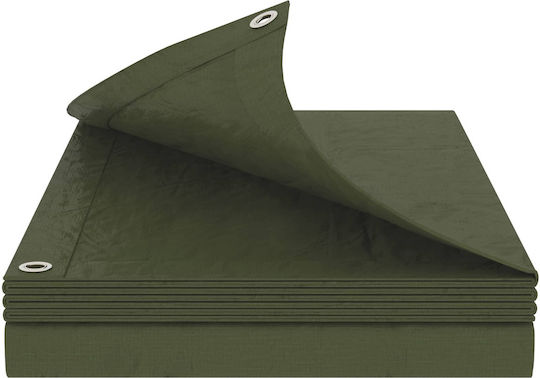 vidaXL Αδιάβροχος Μουσαμάς 90gr/m² 5x3μ. Ελαφρού Τύπου Πράσινος