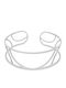 Brățară Tip Cuff Deschisă Din Oțel Inoxidabil Pentru Femei Silverline 0230442601/Modern Alb Din Oțel Inoxidabil 0230442601