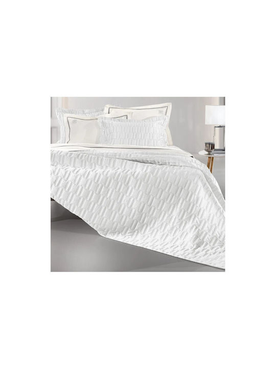 Guy Laroche Brick Coverlet Set King Size White ...