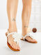 Women's White Flat Sandals