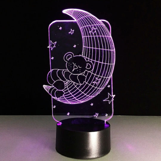 Διακοσμητικό Φωτιστικό RGB 3D Illusion 3x3εκ.