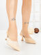Pumps mit Mittelhohem Beigen Absatz