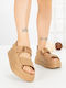 Sandale Casual Damă Flatforme Kaki