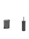 Eurocasa Metallic Bathroom Brush and Bin Set Soft Close 5lt Bronze