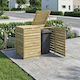 vidaXL Waste Bin Storage with Wheels 2 Bins 240 L