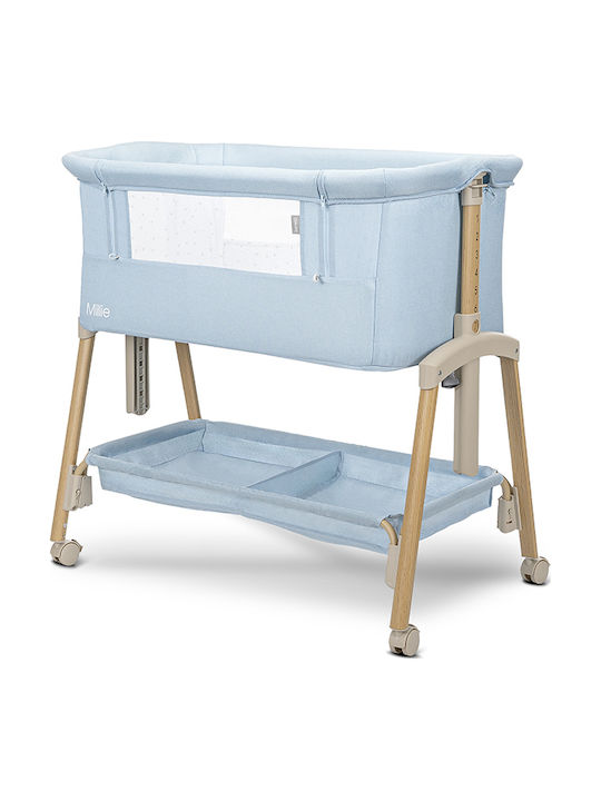Lorelli Millie Baby Cradle with Mattress and Wheels Blue
