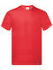 Fruit of the Loom Original Unisex Διαφημιστικό T-shirt Red