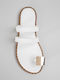 Women's White Flat Sandals