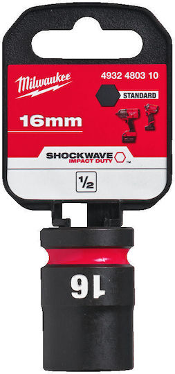 Milwaukee Milwaukee Steckdosen Pneumatisch mit Rahmen Gastgeber 1/2" Durchmesser 16mm