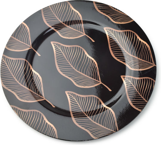 Mondex Decorative Plastic Black Platter 33x33x2cm