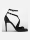 Fabric Black Sandals