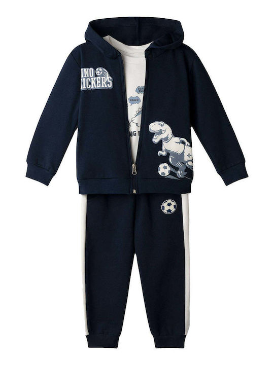 Kinder Trainingsanzüge Mit Jacke Mit Bluse Blau 3 Stück
