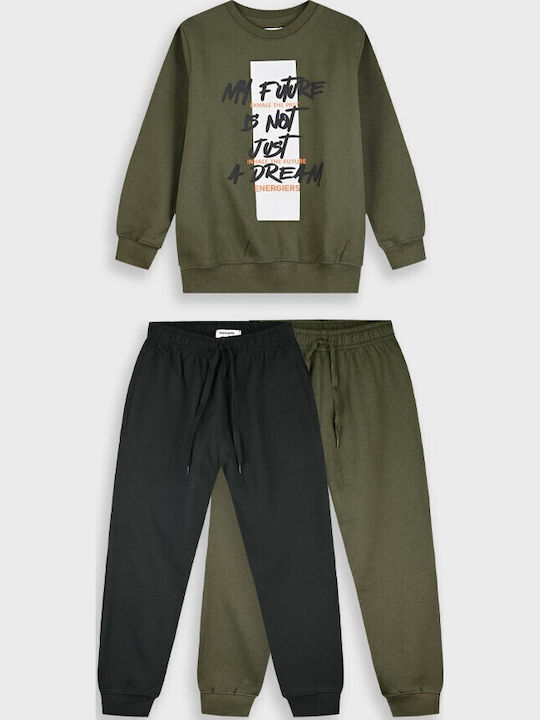 Energiers Kinder Sweatpants Set Olivgrün 3 Stück