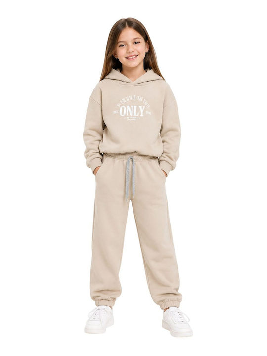 Kinder Sweatpants Set Beige