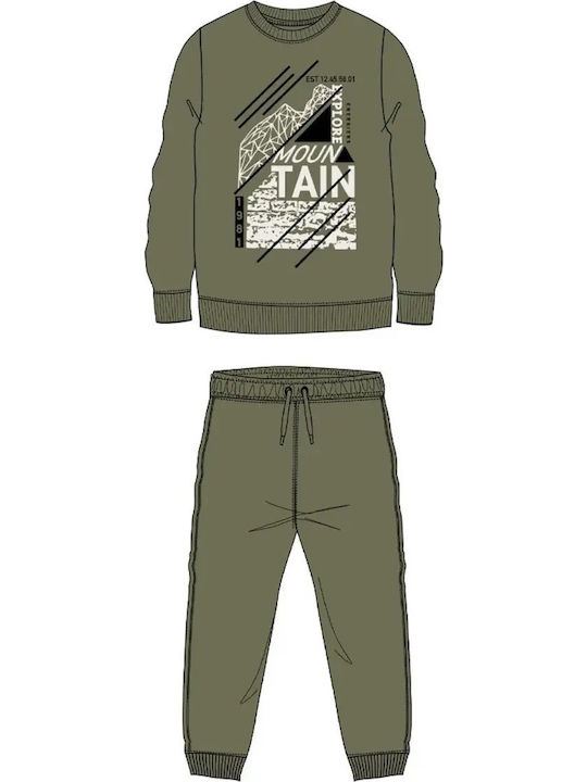 Energiers Kids Tracksuit Set With Top Khaki