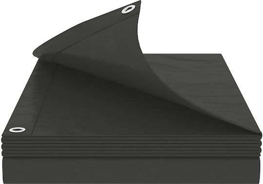 vidaXL Αδιάβροχος Μουσαμάς 90gr/m² 8x8μ. Ελαφρού Τύπου Γκρι