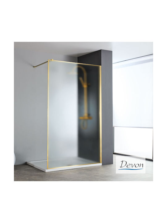 Devon Iwis Feste Seite für Dusche 66-68x200cm Oro