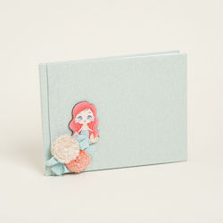 Beauty Home Baptism Guest Book Mermaid Canvas Side