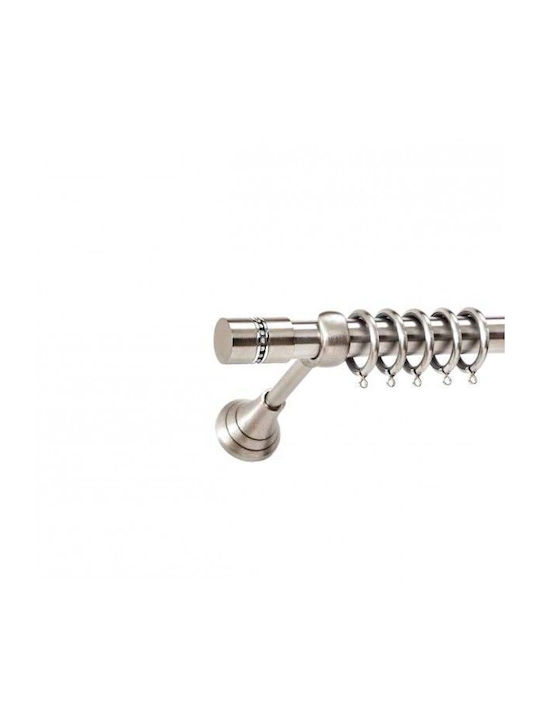 Best Bara Metalică pentru Perdele B036 Simplă Φ20mm 160cm Argintie
