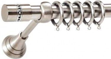 Best Metallisches Vorhangstangen B036 Einzeln Φ20mm 160cm Silber INM180882