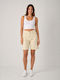 Damen Bermudas Jean Gelb