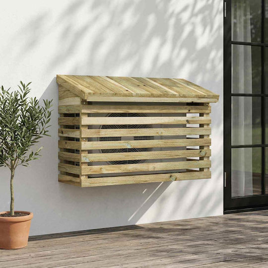 VidaXL Capac Acoperire Pentru Aer Condiționat 90x40x60 Cm Lemn De Pin Impregnat