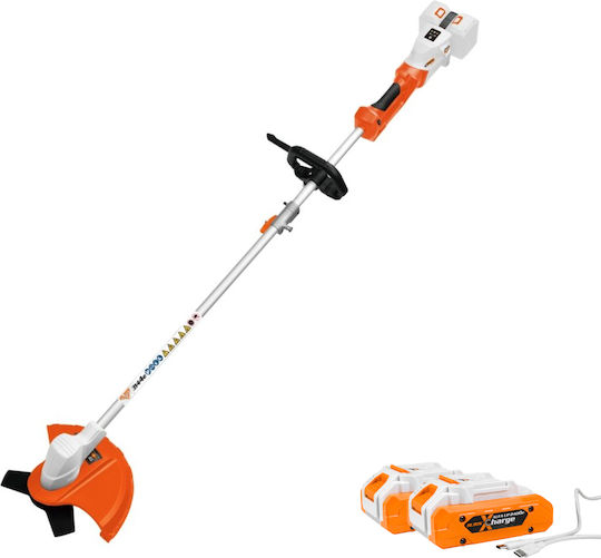 Ruris 3144e – 2x20V Brushless Tăietoare De Iarbă Cu Ax Modular Lățime De Tăiere 300 Mm 2 Baterii Incluse