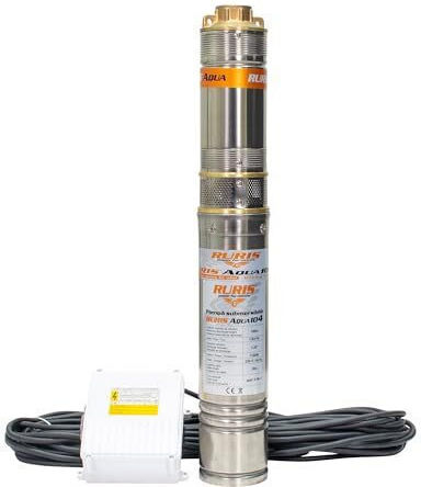 Ruris Aqua 104 – 1100 W Pompa de Apă Submersibilă Pentru Foraj Cap De Livrare 100 M Cablu 30 M Panou De Control Inclus