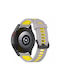 Silicone Strap Vertical Lines OnePlus Watch 2R 47mm/OnePlus Watch 2 47mm Grey Yellow