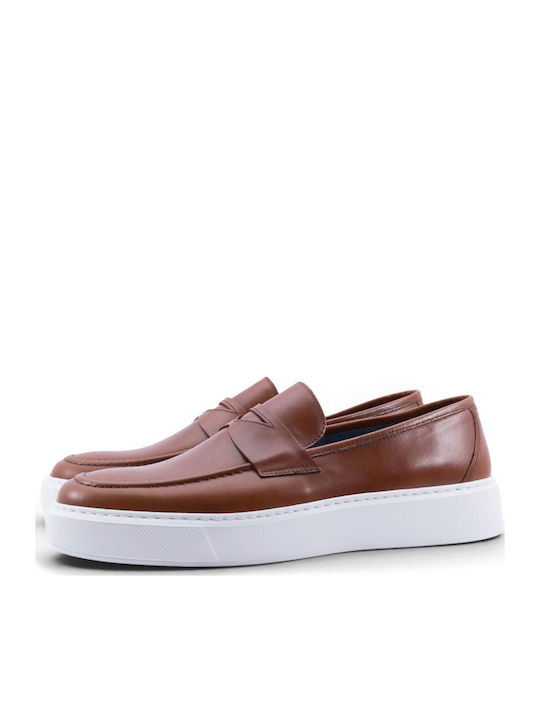 Damiani Δερμάτινα Ανδρικά Loafers σε Ταμπά Χρώμα