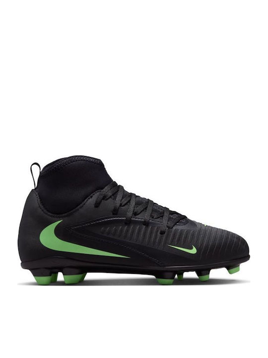 Nike Phantom 6 High Club Kids Soccer Cleats With Molded Studs Black