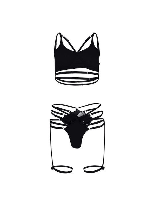 Schwarzes Bustier für Pole Dance