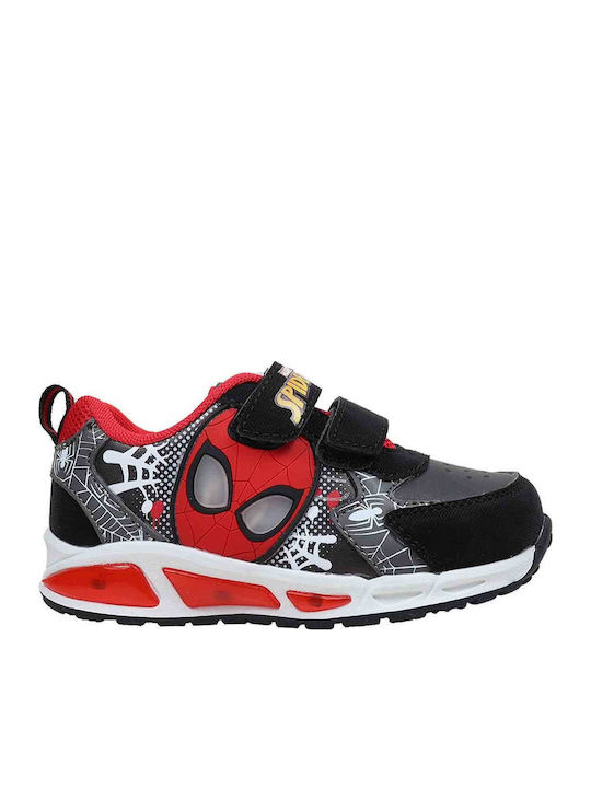 Παιδικά Sneakers με Σκρατς & Φωτάκια Μαύρα