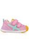 Kids Sneakers with Hoop & Loop Closure Pink