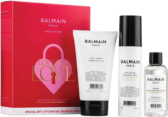 Balmain Paris Locks of Love Set de Îngrijire și Styling pentru Păr pentru Toate Tipurile cu Ulei și Cremă de Styling 3 Bucăți