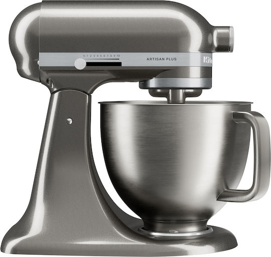 Kitchenaid Artisan Plus Кухненски Робот 325W с Неръждаем Казан 4.7л Медальон Сребро