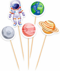 Scobitori De Dinți Petrecere Astronaut Și Planete 5 Bucăți