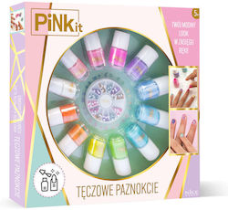 Pink It Rainbow Nails