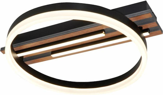 Lightex Plafonieră de Tavan Neagră cu LED Integrat